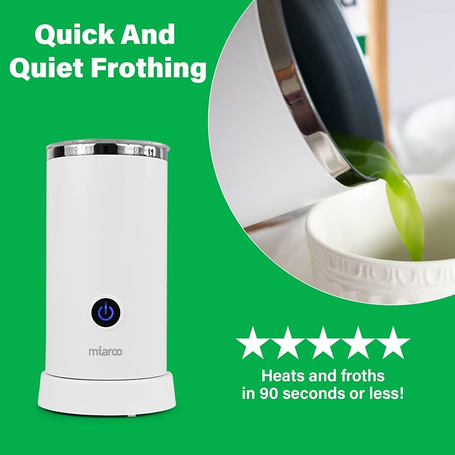 Amazon.com: The Miaroo Heated Milk Frother | Hot and Cold function