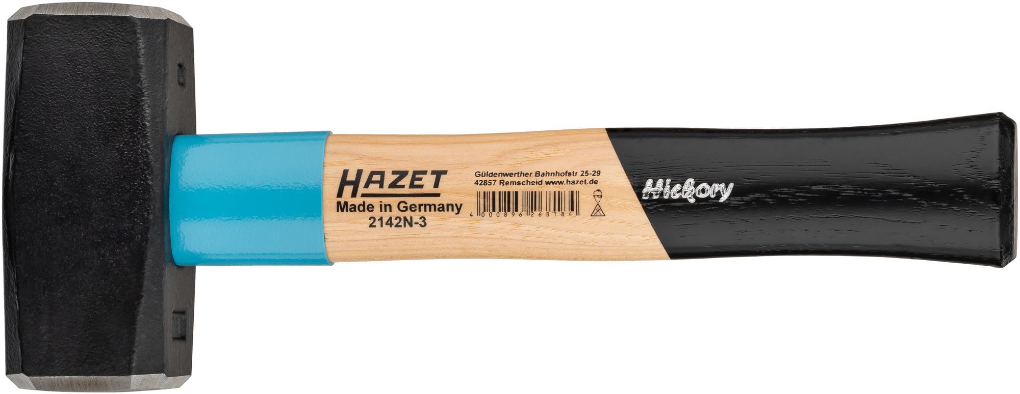 HAZET Rękawiczki 2142N-3, długość: 280 mm, głowica młotka 1500 g, amortyzujący drgania trzonek hikory, wysokiej jakości stal zapewniająca długą żywotność