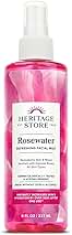 HERITAGE STORE Rosewater - Refreshing Facial Mist for Glowing Skin with Damask Rose, All Skin Types - Rose Water Spray for Face, Made Without Dyes or Alcohol, Hypoallergenic, Vegan, Cruelty Free, 8oz