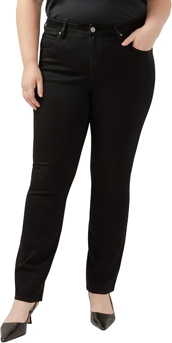 Jag Jeans Womens Plus Size Ruby Mid Rise Straight Leg Jeans