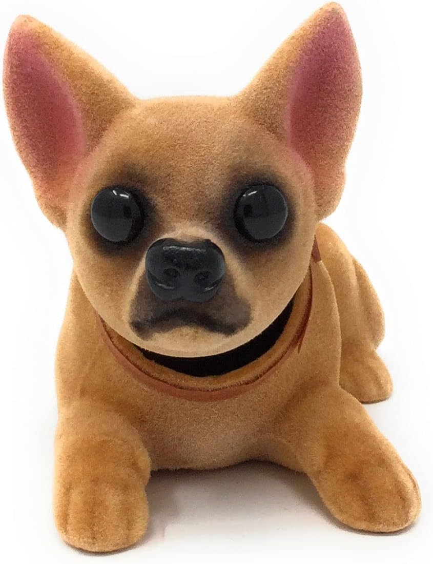 Noveltees Company Bobbing Head Dog, Bobble Head Chihuahua, Lying Down