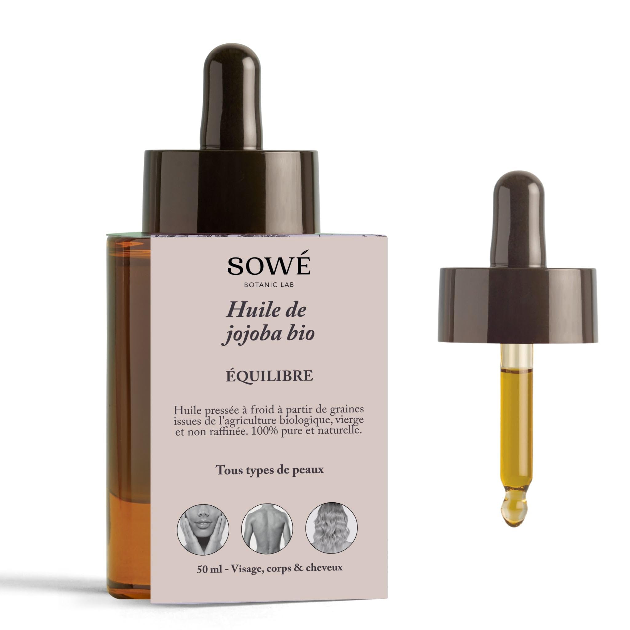 Conjunto de Aceites Vegetales Orgánicos para Piel Sensible y Reactiva - 3x50 ml - Jojoba, Caléndula y Nigella - Calmante, Anti-Rojeces, Protector - Rostro y Cuerpo