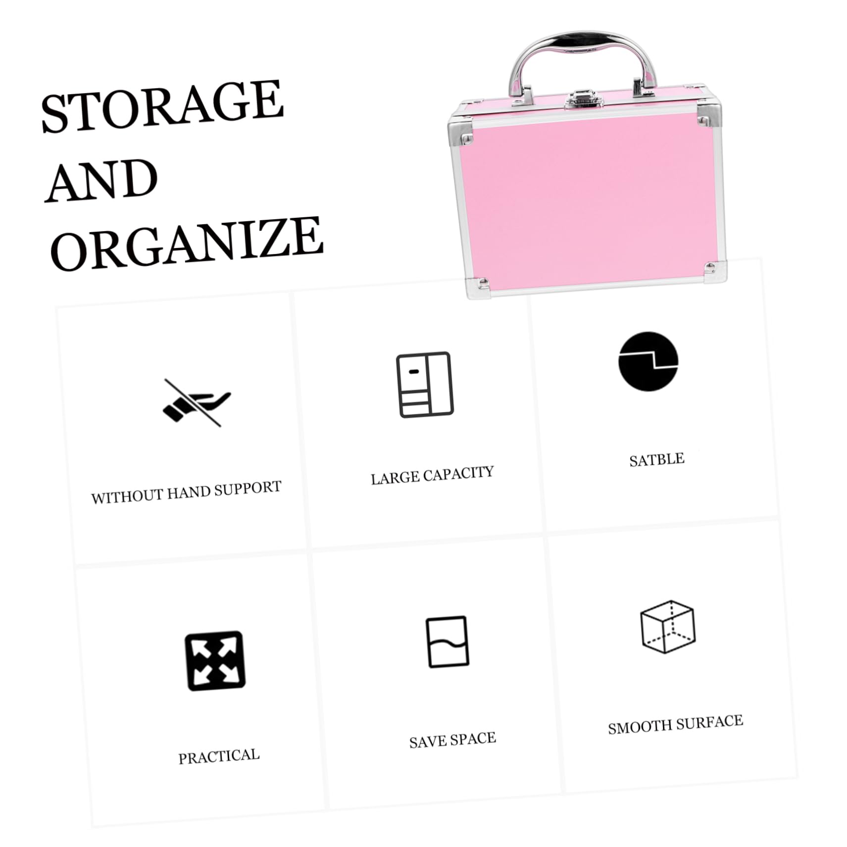 MAGICLULU Valigetta Per Cosmetici in Lega Di Alluminio Organizer Per Trucco Da Viaggio Scatola Per Trucco Ampio Spazio Custodia Per Strumenti Leggera e Portatile