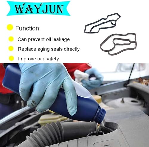 Miniatura 3 de WayJun Kits de juntas de carcasa de filtro de aceite compatibles con Dodge Mercedes-Benz Freightliner 6421801410 6421840080