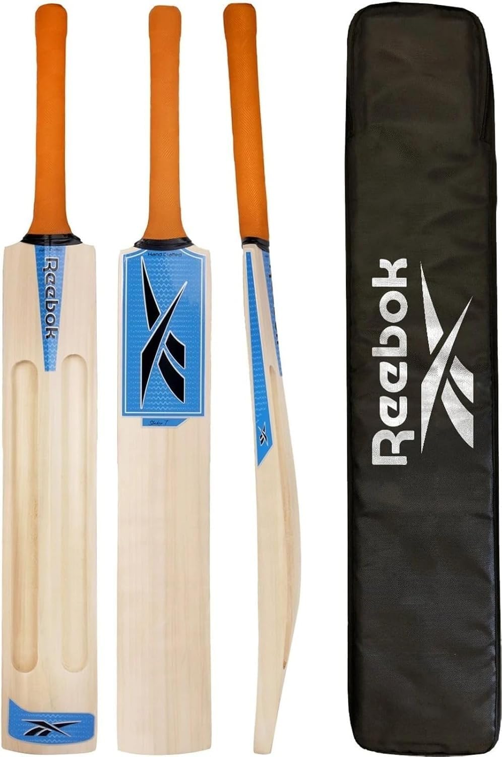 Reebok Striker T Tennis Cricket Bat with Full Length Bat Cover | Premium Poplar Willow | Lightweight Soft Tennis Ball Cricket Bat | 75 cm | 15+ Years | Orange Grip-picture-10
