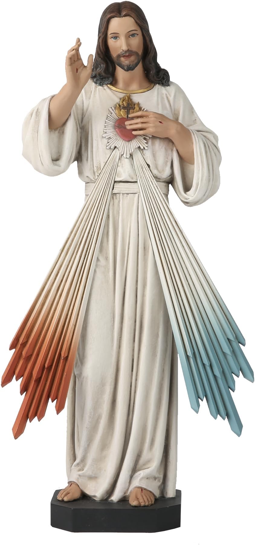 BC BUILDCLASSIC Divine Mercy Statue Catholic Gift 10" Tall Hand Painted