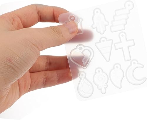 Miniatura 8 de EXCEART Moldes de joyería de resina, moldes de resina para pendientes, molde de dijes de joyería, colgante, arete de fundición, molde de silicona,