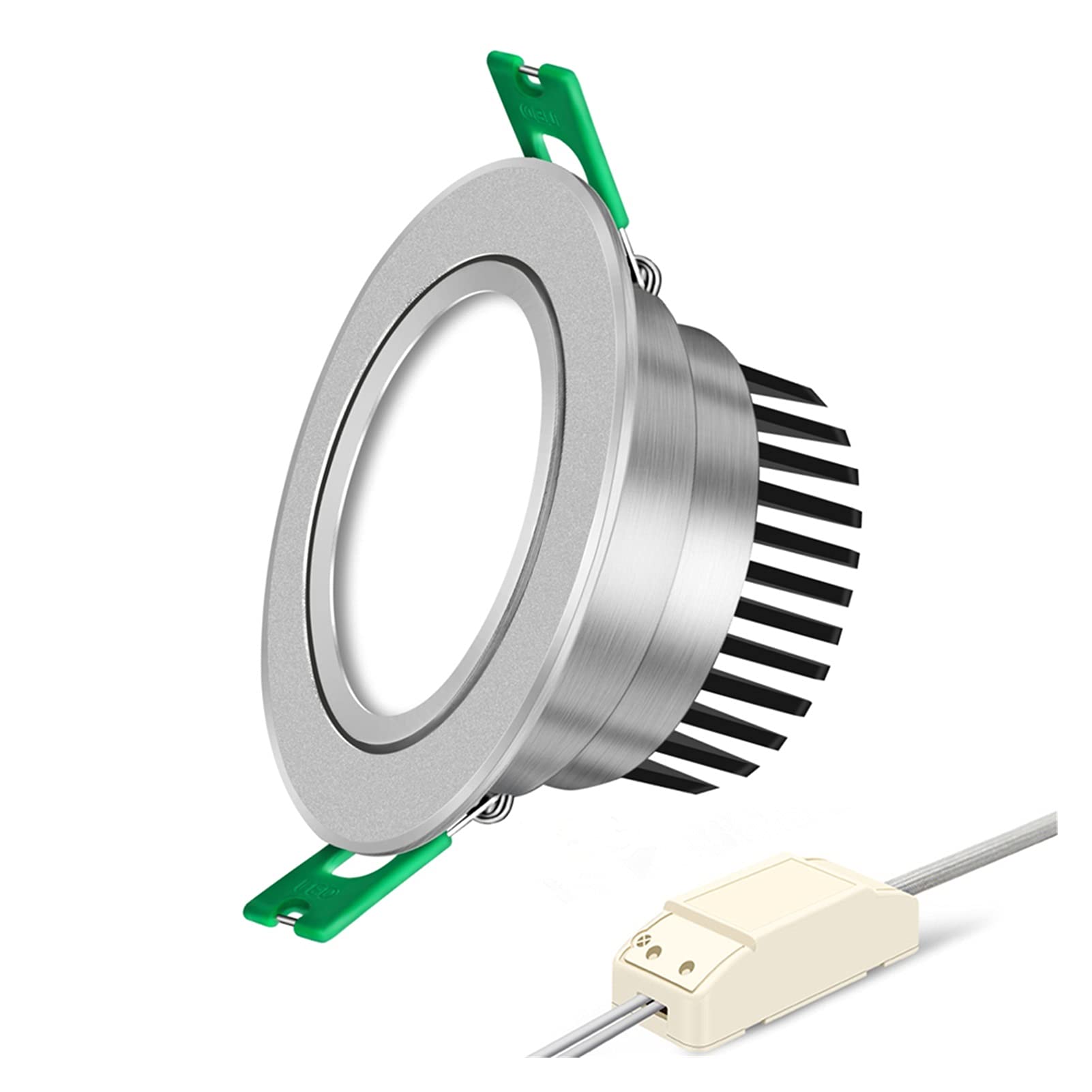 5W 7W 10W 12W LED ahuecó Downlight con el Transformador for la Vida del Cuarto de baño | Focos de techo Epistar COB de alto brillo, ahorro de energía, inicio instantáneo, sin parpadeo