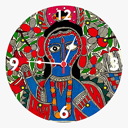 Buy Homesclues Attractive Madhubani Print Wall Clock , Colourful Print