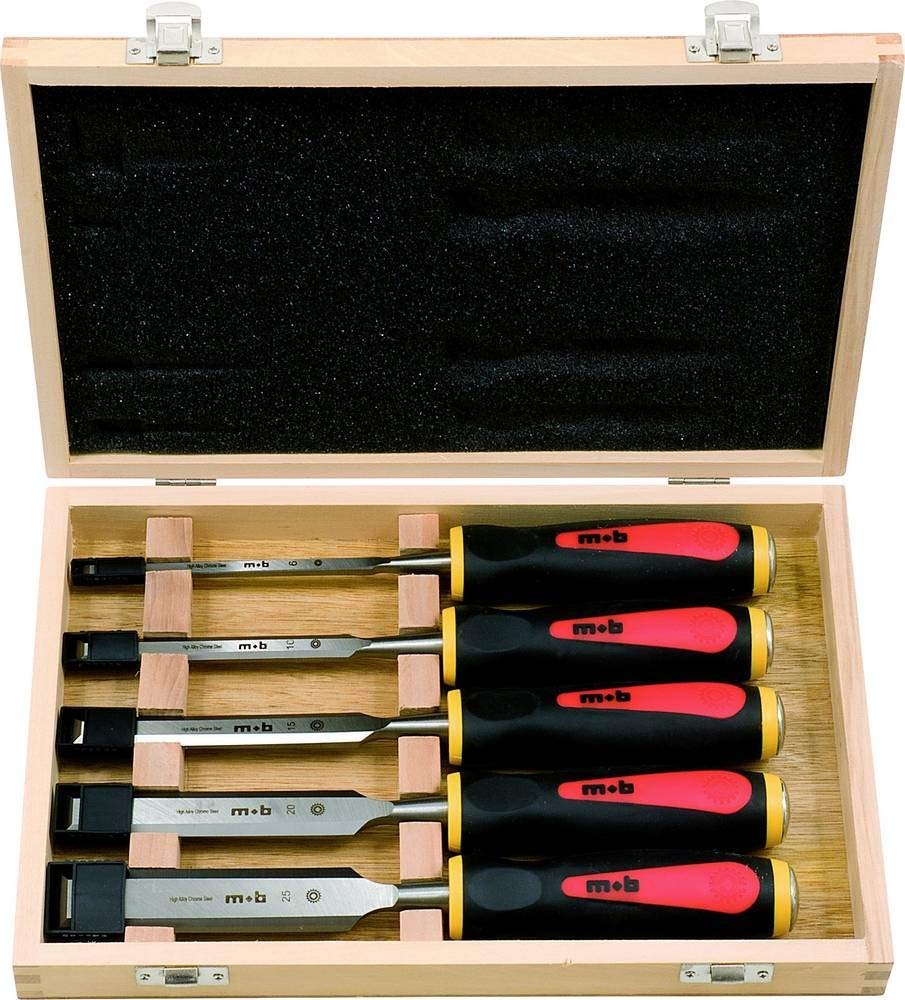 Peddinghaus 7000200701 "Nertech" Wood Chisel Set, Silver/Black