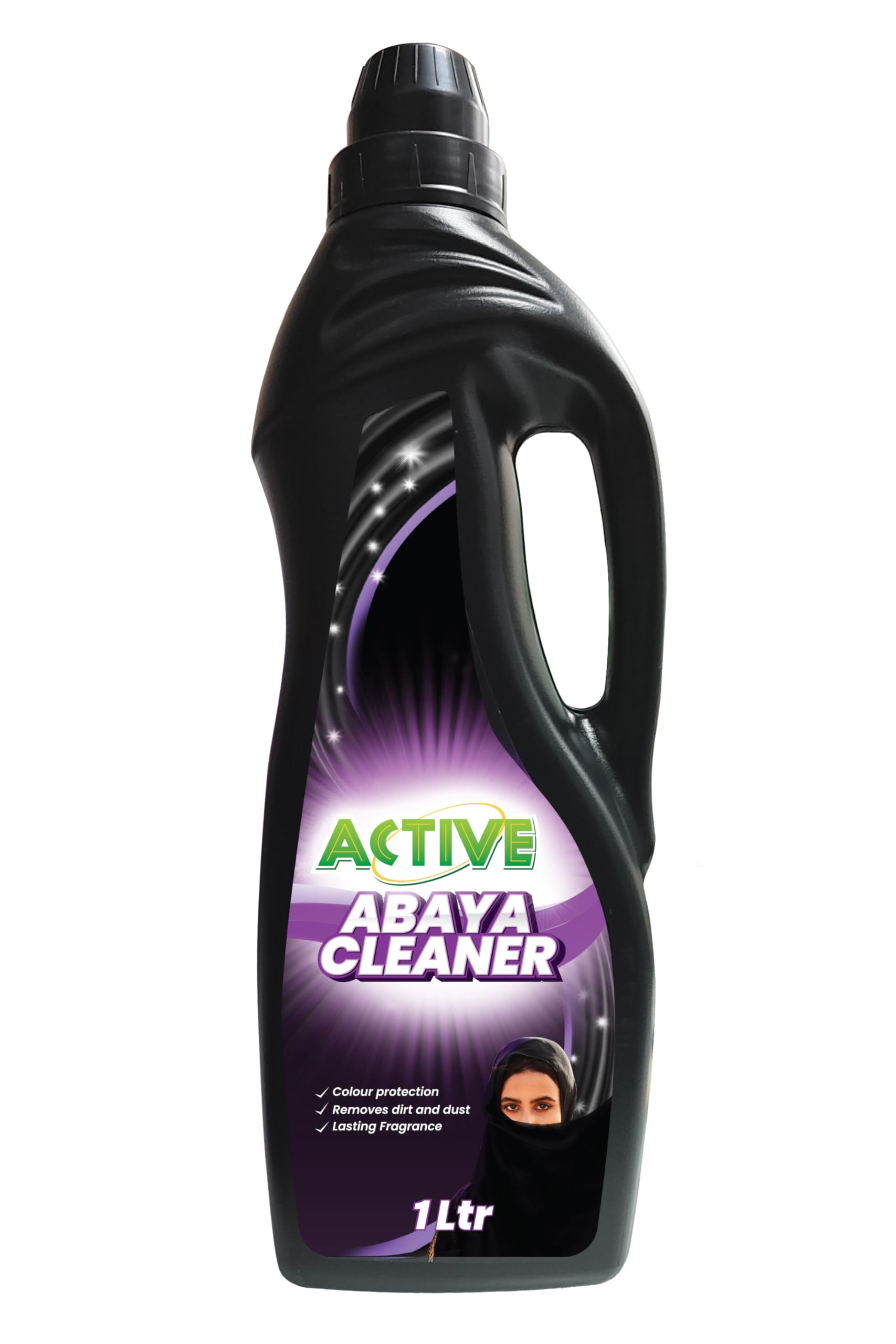 ABAYA WASHING LIQUID - 1 LTR | LAUNDRY DETERGENT FOR BLACK AND DARK COLORS | TOP & FRONT LOADING MACHINES - LONG LASTING FRAGRANCE WITH 2X POWER Vs POWDER.