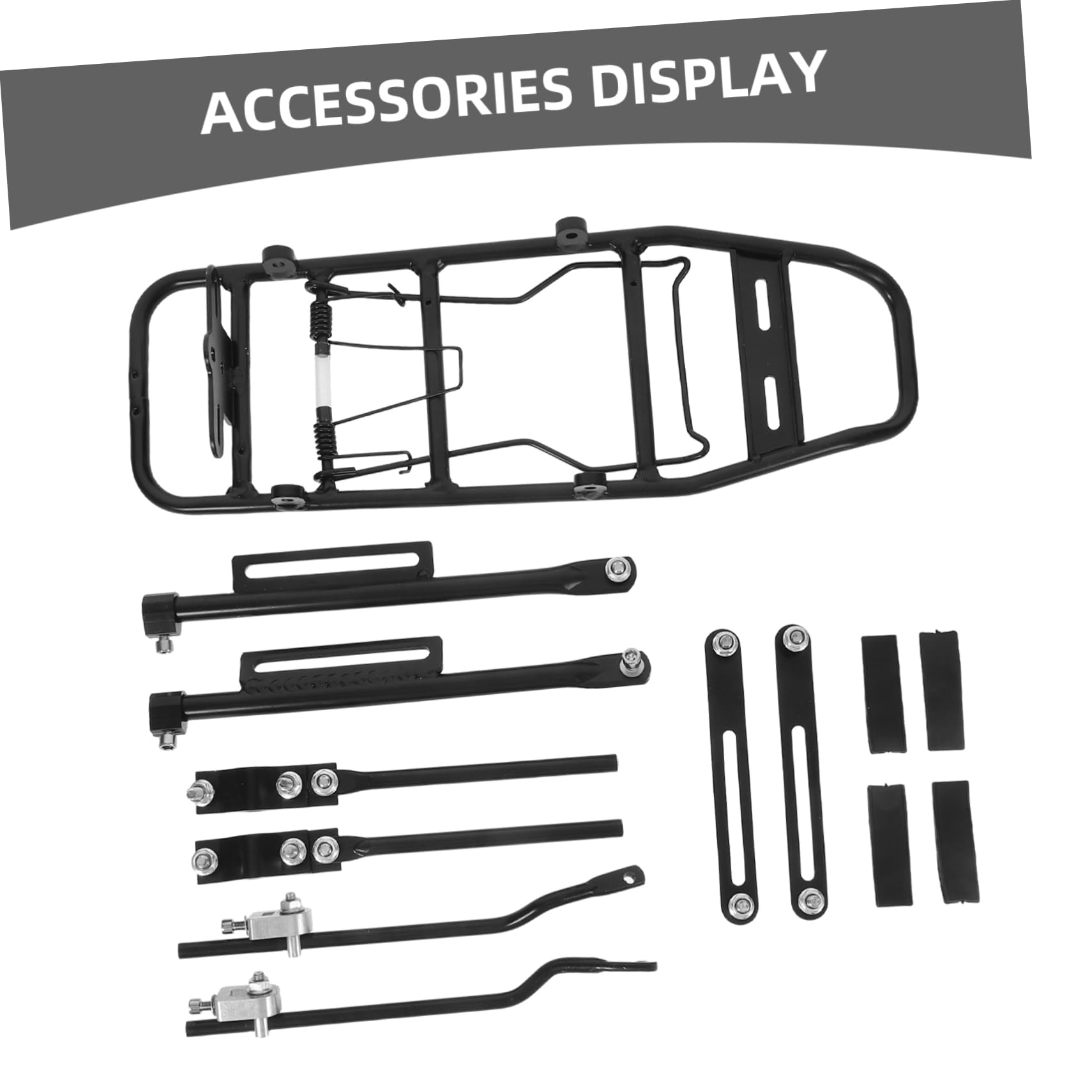 Porte-Bagages Arrière Réglable pour Vélo Pliant, Alliage D'aluminium Noir | Conception Compacte, Installation Simple, Transport Facile, Usage Cyclisme, Pièce Unique, Style Polyvalent