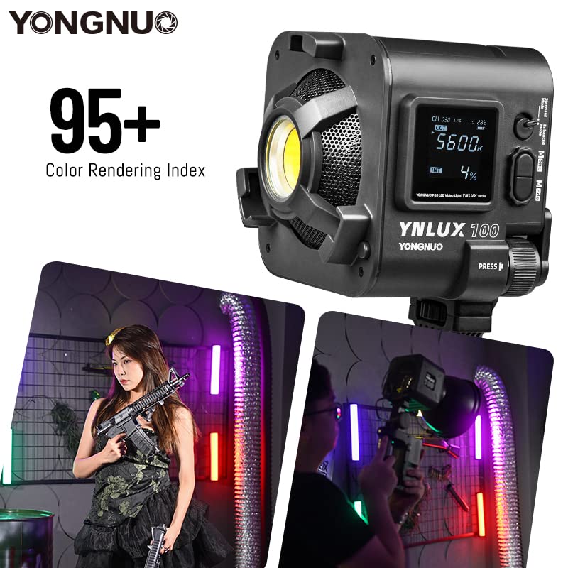 Amazon.com: Yongnuo Luz de video LED YNLUX100, con adaptador de CA