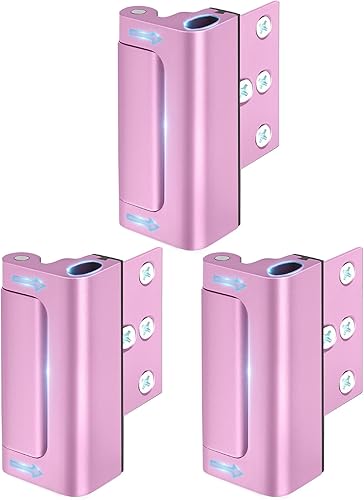 Miniatura 9 de Cerradura de seguridad para el hogar, cerradura de refuerzo de puerta fácil de abrir a prueba de niños con soporte de parada de 3.0 in 800 libras