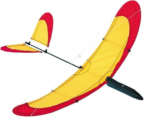 HQ Kites Airglider Series 40 Planeador, Color rojo y amarillo, divertidas actividades al aire libre para mayores de 6 años