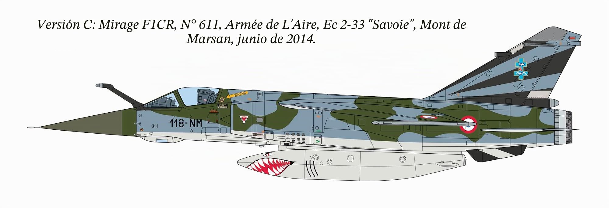 Italeri 2839 1:48 Mirage F.1 - modelismo, Kit, modelismo de pie, Manualidades, Hobby, encolado, Kit de plástico, Fiel al Detalle, Gris