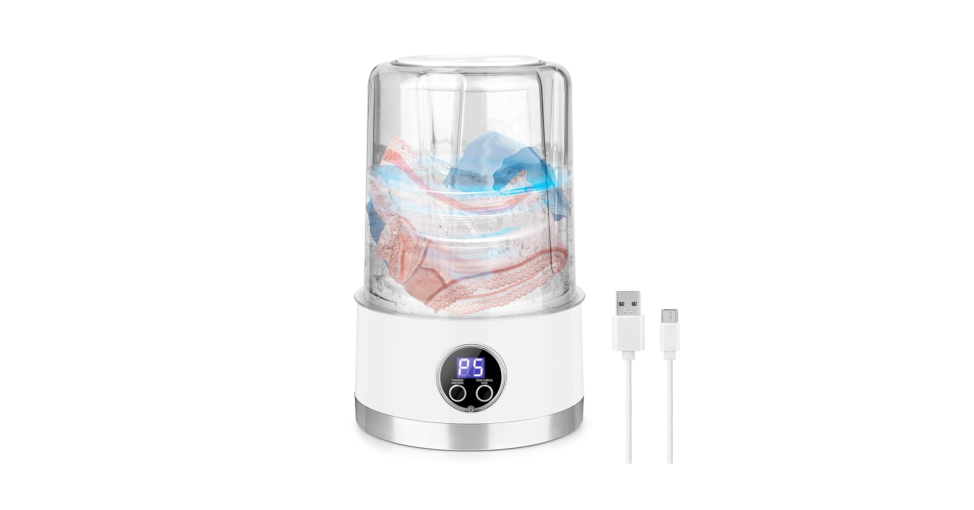 Mini Small Foldable Portable Washing Machine - Collapsible Folding Mini Washer For Underwear