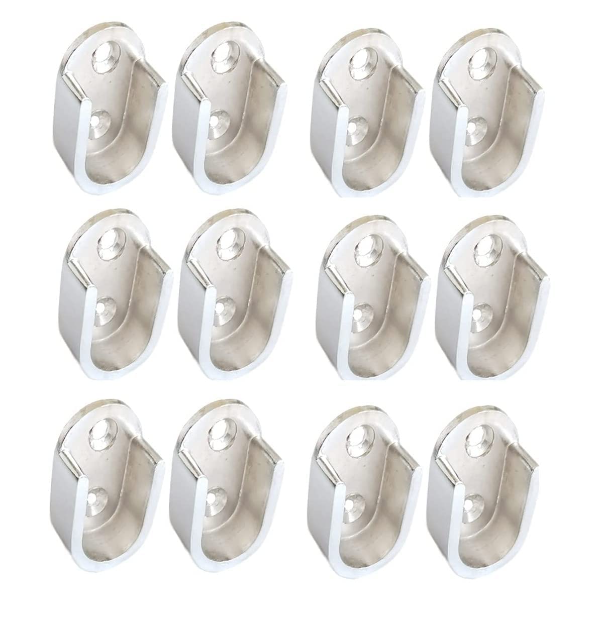 ETON Aluminium Oval Hanging Rail Rod Bracket Support for Closet [Finish : CP, Pack of 12 Pcs ] (B0CMXZ6S5F) Amazon Price History, Amazon Price Tracker