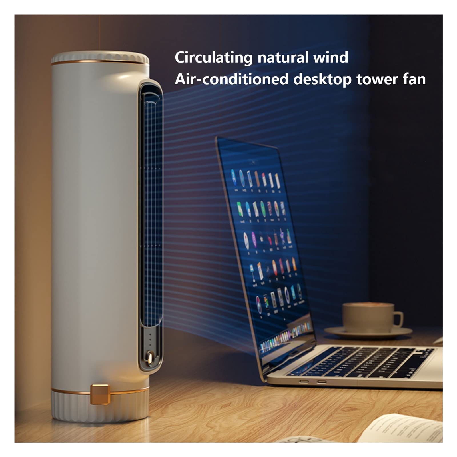 Simple Deluxe Rotorloze ventilator met luchtreiniger, stille