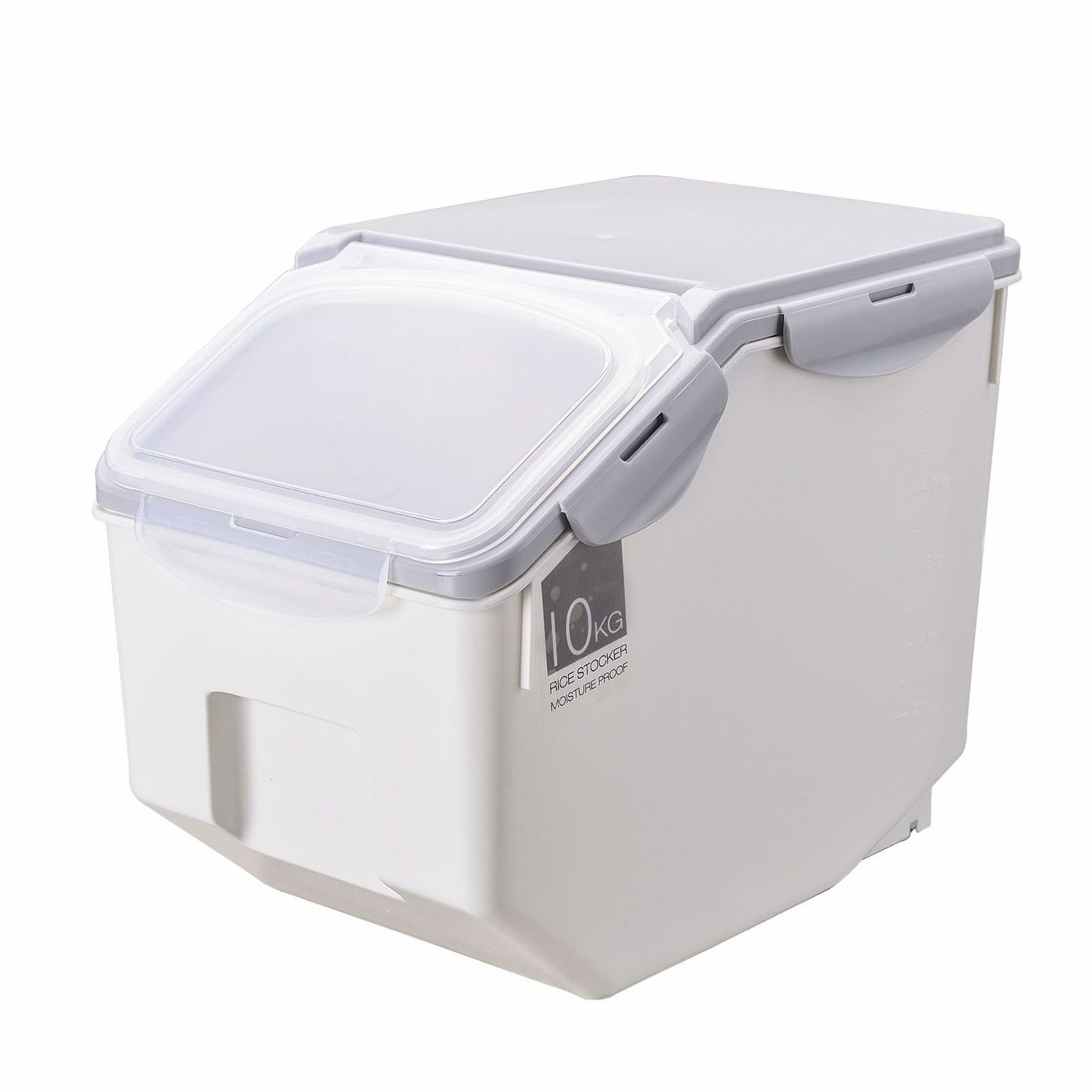 DAYONG Rice Storage Container,10KG Large Cereal Dry Food Storage Box with Wheels,Pet Food Storage Container,Large Containers With Lids & Scooper BPA-Free (A - 10 KG)