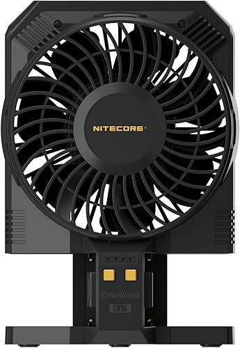 Nitecore CineWind CW30 - Ventilador de viento portátil para estudio, velocidad del viento de 28.6 mih, con viento ajustable de 10 niveles,