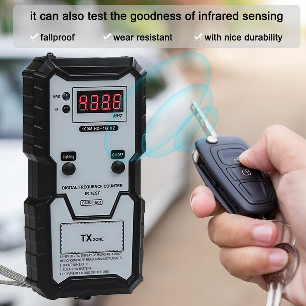 Instrumento de MedicióN ElectróNico Digital Probador de Frecuencia de Control Remoto de AutomóVil de Alta PrecisióN para VehíCulos de AutomóViles