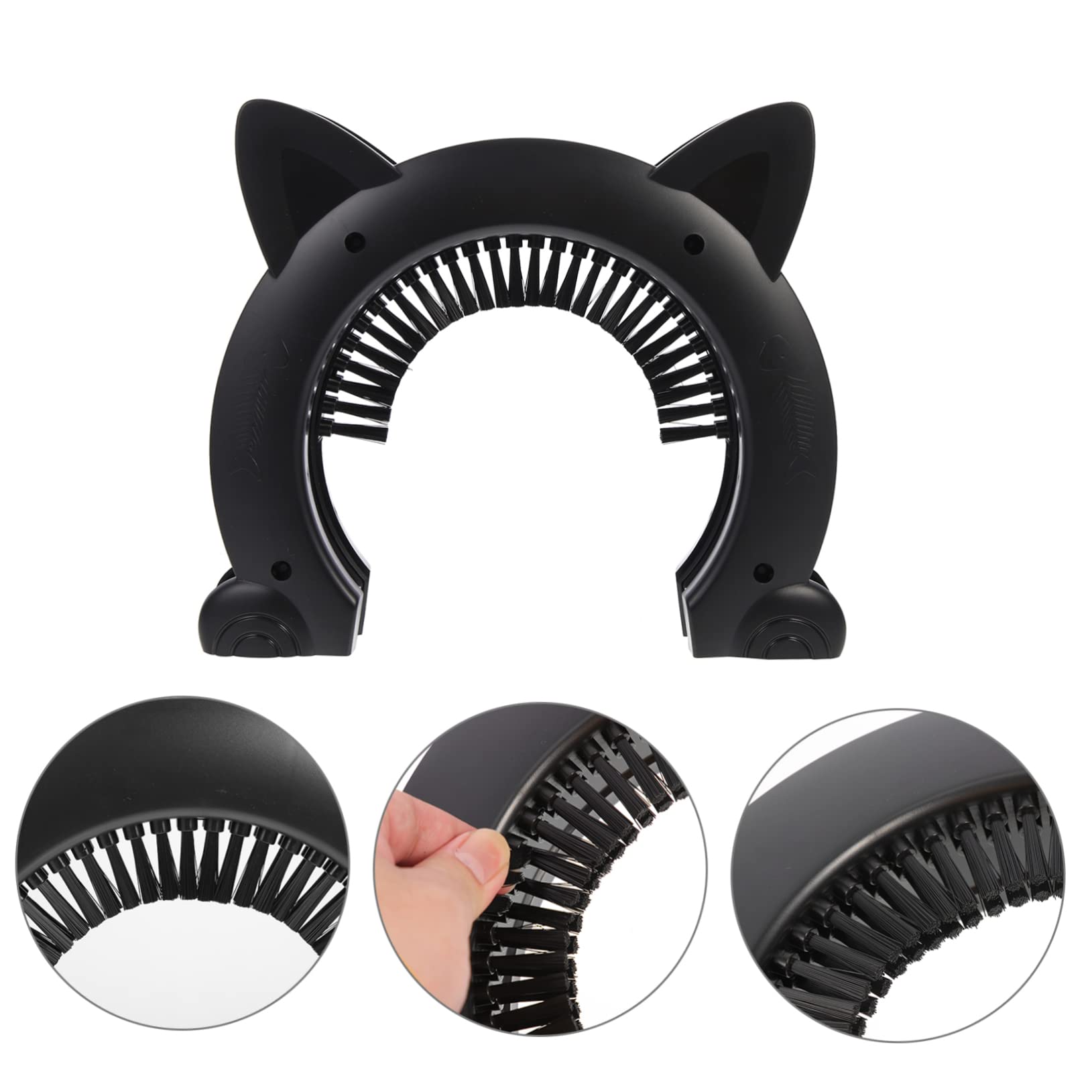 GALPADA Katzenklappe Katzen Haustiertür mit Bürstendesign ABS Katzen und Hundeklappe für Innentüren Ermöglicht und Auslass