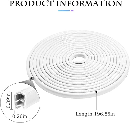 Miniatura 2 de Fekey&JF Protectores de borde de puerta de automóvil, protector de borde de goma de 16 pies, no necesita pegamento, protector de puerta de automóvil