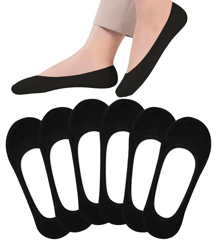 ZOLLYEE 6 Pairs No Show Socks