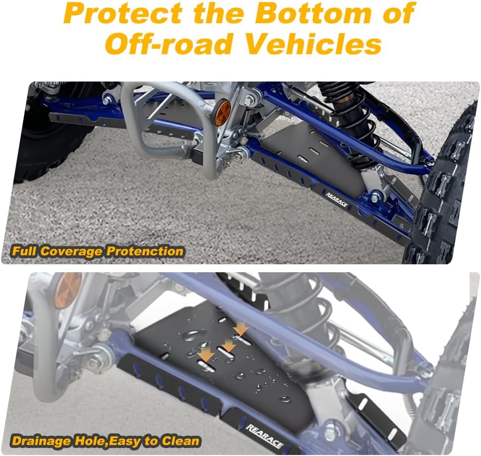 Front A-Arm Guards, 4mm Aluminum A-Arm Skid Plates Fit for YFZ450R 2009-2025, YFZ450RSE 2017-2025, YFZ450X 2010-2011