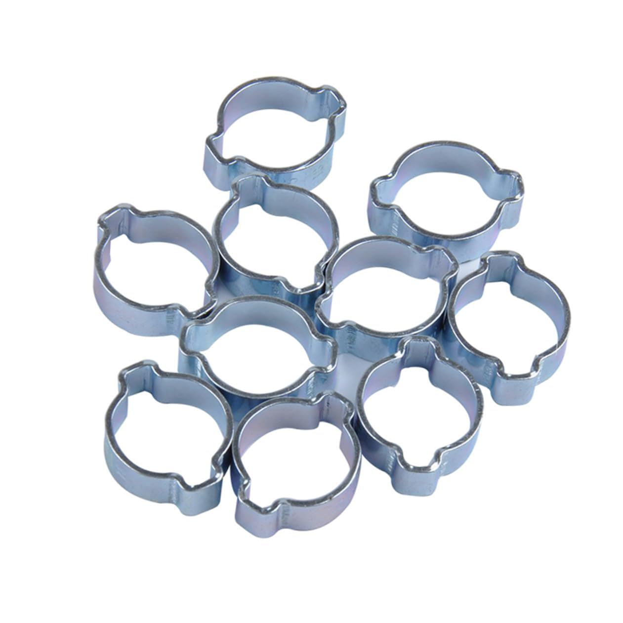LIFKOME 160 pezzi Misure Morsetti Doppia Orecchia in Acciaio al Carbonio per Tubo Flessibile Clip per Tubo Carburante Aria e Linee di Vuoto Silicone Resistenti
