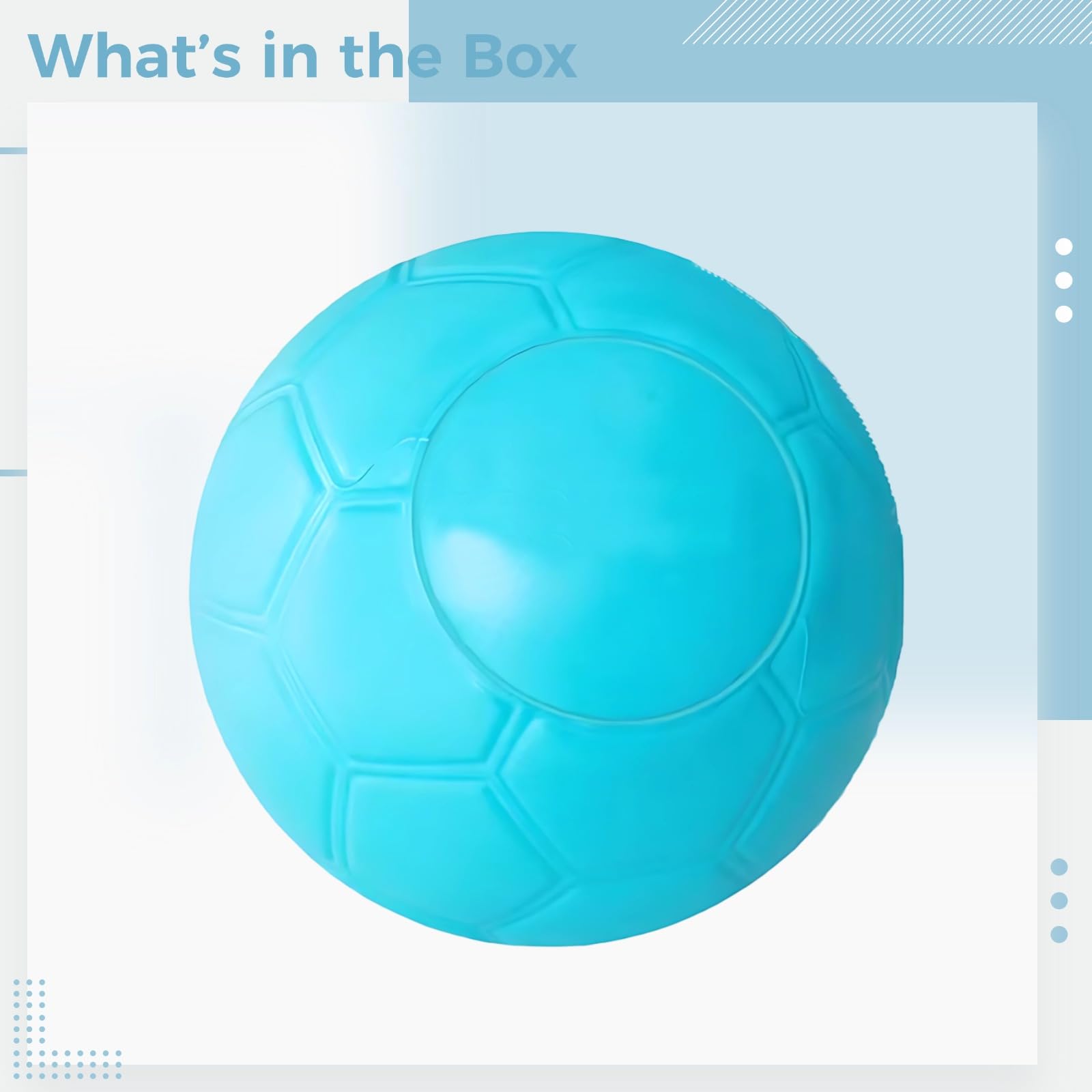 Generisch Pallone da calcio senza gonfiaggio, per adolescenti e adulti, design antiforatura, traiettoria silenziosa, azzurro, 20,7 cm