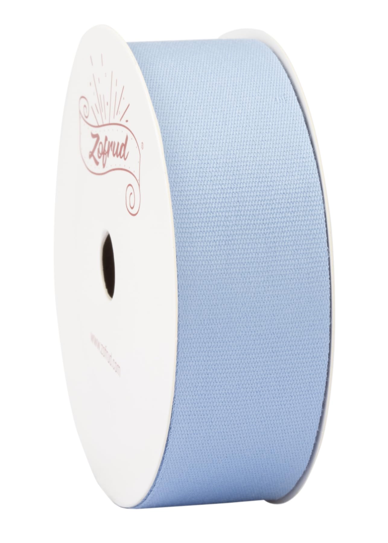 Zofrud French Blue Cotton Ribbon - 25mm x 9 Meters - Ideal for Gift Wrapping, Sewing, and Crafts — image 1