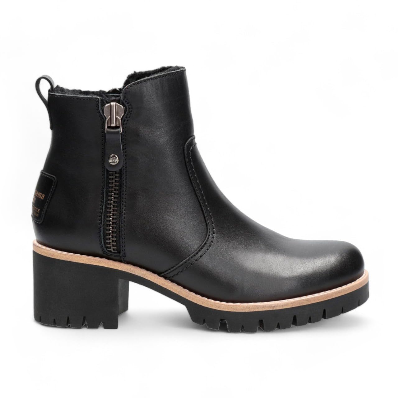 Panama Jack Womens Black Trav B2 Leather Ankle Boots