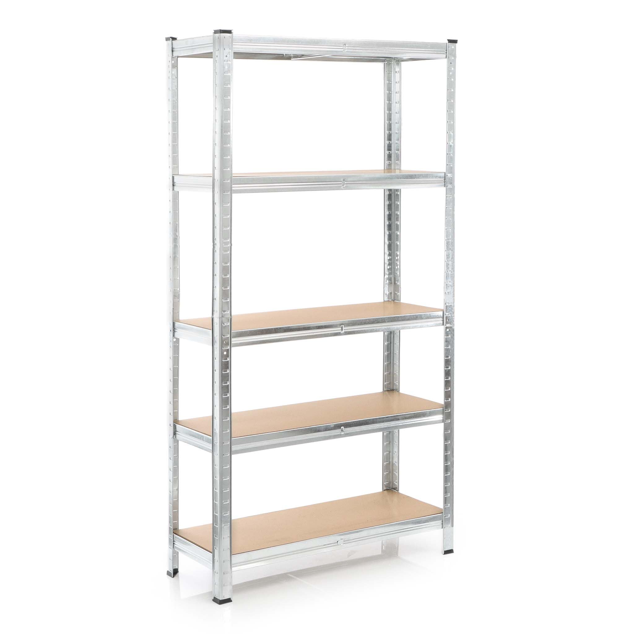 Wiltec Scaffale per carichi pesanti zincato 180x90x40cm 875 kg Sistema a incastro Acciaio 5 ripiani