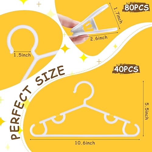 Miniatura 22 de Hsei Baby Hangers with Clips, Plastic Kids Pants Hangers for Nursery Closet, Top and Bottom Clothes Hanger Set for Newborn Child Infant Toddler Boys