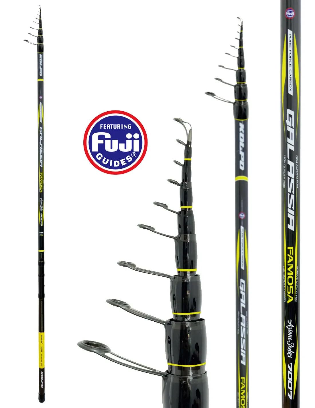 Kolpo Galassia Famosa Canna da Pesca Bolognese 6 metri in carbonio alto modulo super leggera