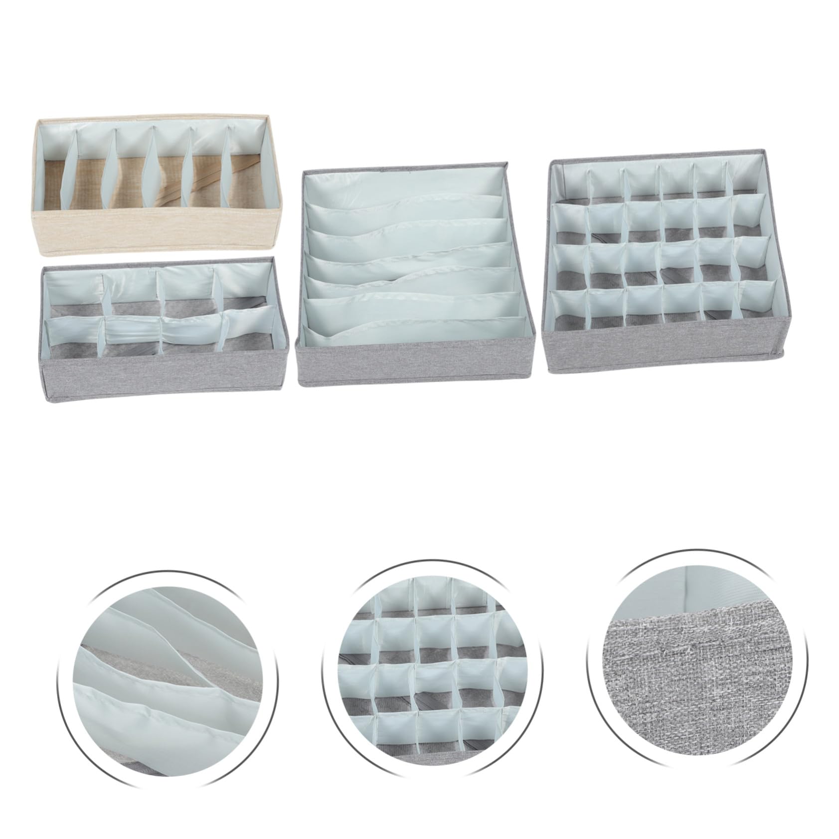 Scatola Portaoggetti per Biancheria Intima e Calzini Organizer da Scomparti in Tessuto Resistente per Armadio Cassettiera e Viaggio Contenitore Pratico e Compatto