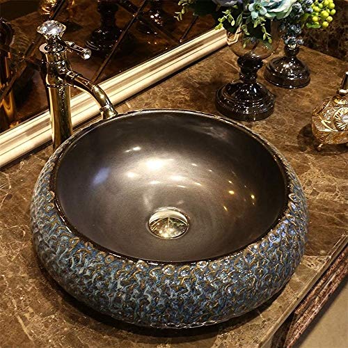 Lavabo antiguo para lavandería y baño que evita salpicaduras 4
