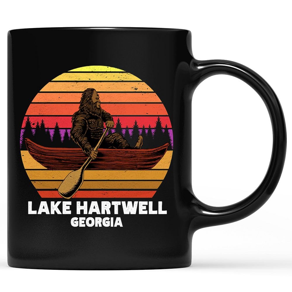 Dillo Bigfoot Fishing Lake Canoeing Lake Hartwell Georia 14m26 11 Ounces Funny Coffee Black Mug88386