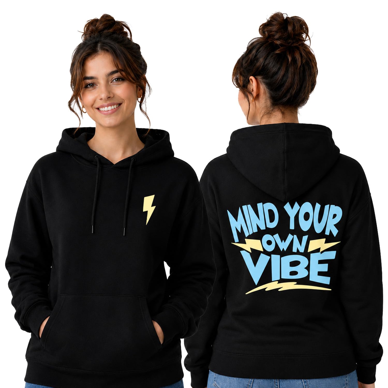 bestypop Women's Graphic Print Hoodie Mind Your Own Vibe-picture-49