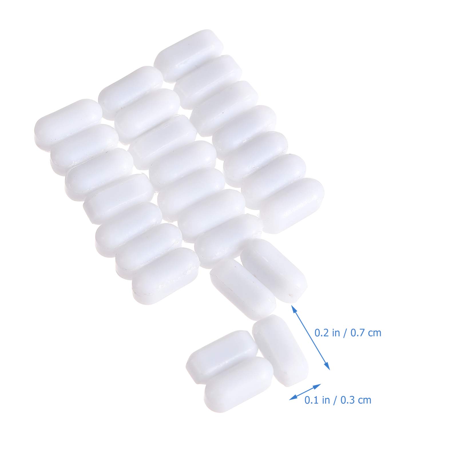iplusmile 25Pcs Ancoretta Magnetica Bar Agitatore Magnetico Laboratorio Chimico Mescolando Barra Rotante Biologico Agitatore Magnetico Asta Bianco
