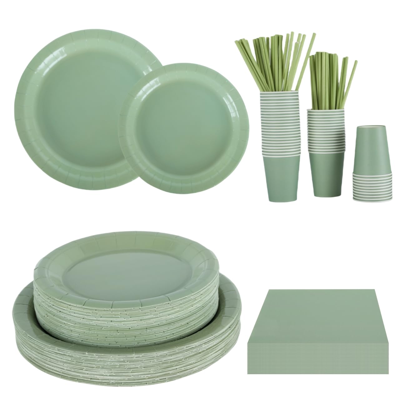 Set Stoviglie Per Feste 125 Pezzi - Piatti, Tazze, Tovaglioli E Cannucce Per 25 Ospiti Tema Arcobaleno - Foto 9