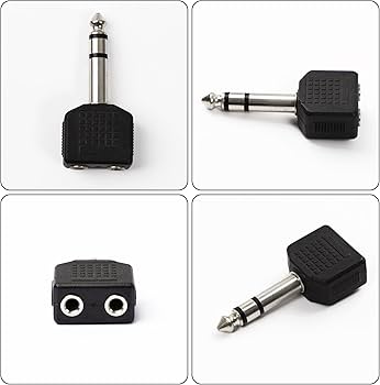 ポピラ２　e・karaセット HDS715 変換アダプター付き Amazon.com: uxcell Headphone Y Splitter, 6.35 to 2 x 3.5 Adapter