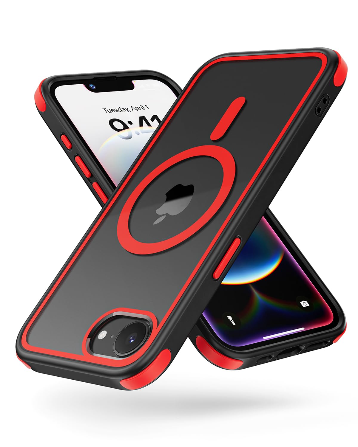 SUPFINE Magnetic For IPhone 16 Case (Compatible With MagSafe) (Military Grade Drop Protection) Slim Translucent Matte Shockproof With Anti-Fingerprint Phone Case,Hot Pink - View #3