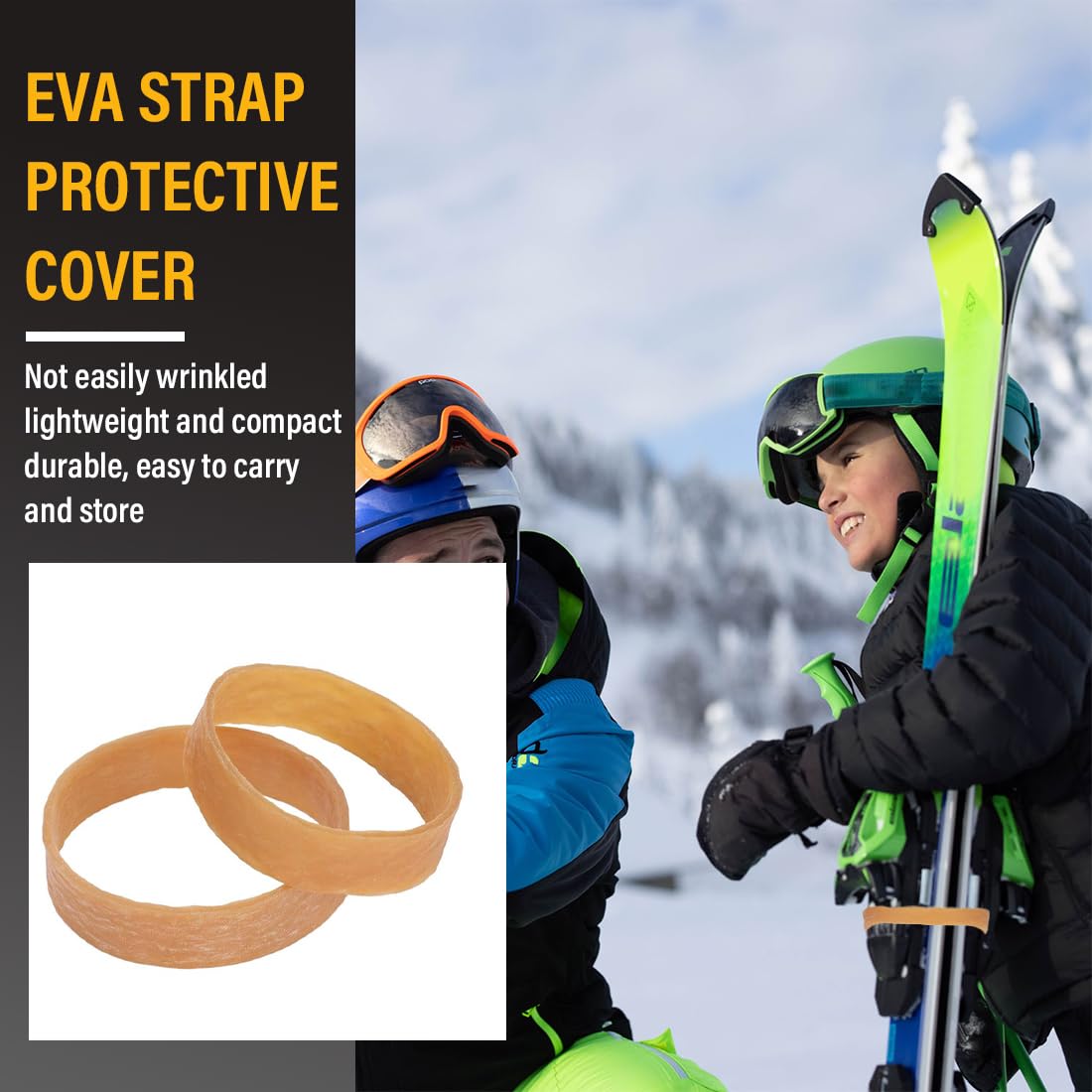 WUSJCOF Lot de 20 Attaches de Frein de Ski en Caoutchouc - Stop Frein pour Fixations de Ski