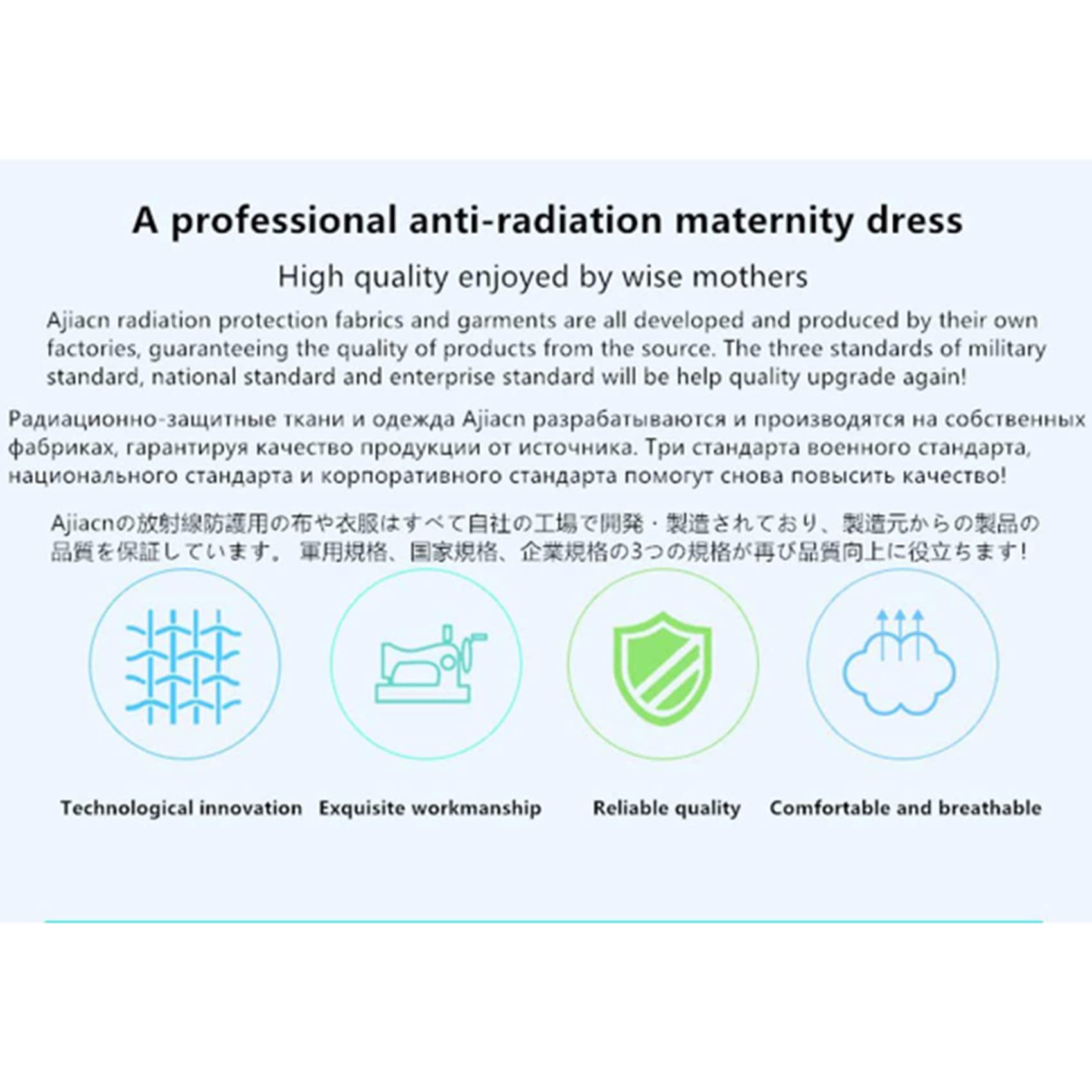 Tablier Anti-rayonnement EMF, vêtements de maternité de radioprotection, WiFi 5G Téléphone Mobile Computer Shield Shield