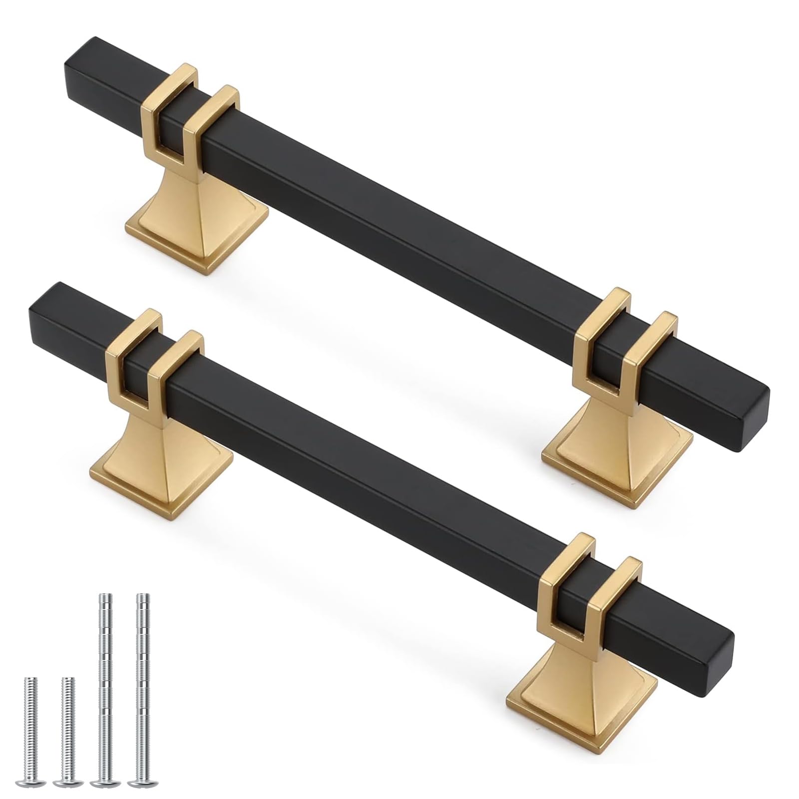 10 Pack 5 Inch Black and Gold Cabinet Pulls Kitchen Cabinet Handle — Amazon image 27