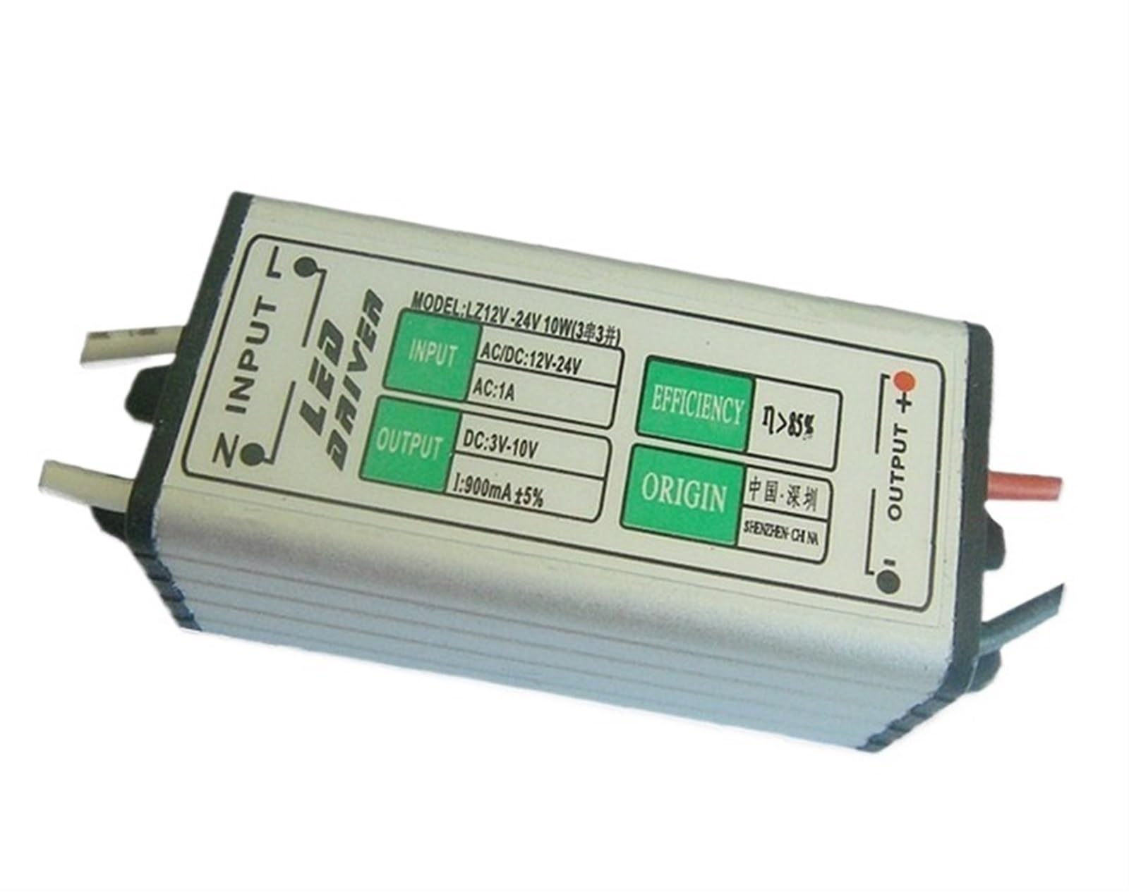 JJHQOKYNA 12V-24V AC to 3-10V DC 10W 900mA LED Driver Adapter Transformer Switch Power Supply IP67 for Floodlight