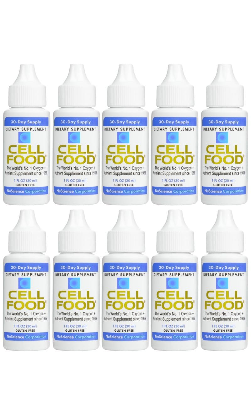 Cellfood Oxygen Boost, 1 fl oz - Liquid Oxygen Supplement for Lymphatic Drainage, Altitude Sickness, Jet Lag, Fatigue, Headaches, Hangovers & Energy - Gluten Free, Cert. Kosher - Makes Over 22 Quarts — Amazon image 9